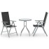 Muebles bistró para jardín 3 pzas aluminio y textilene