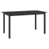 Juego de comedor de jardín 10 piezas negro y gris