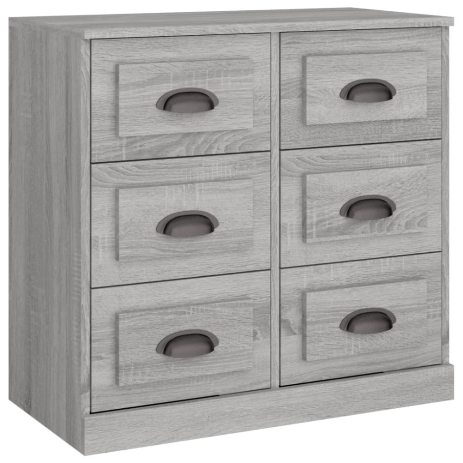 Aparador de madera contrachapada gris Sonoma 70x35,5x67,5