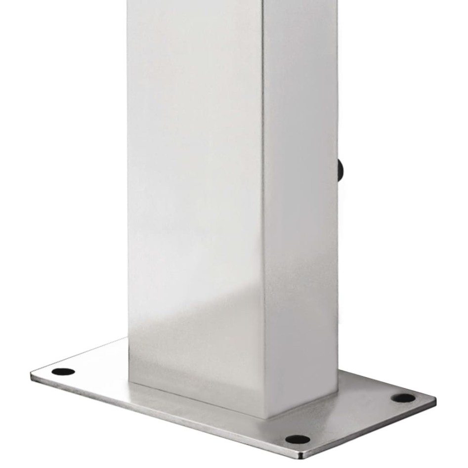 Ducha de jardín con base gris 225 cm acero