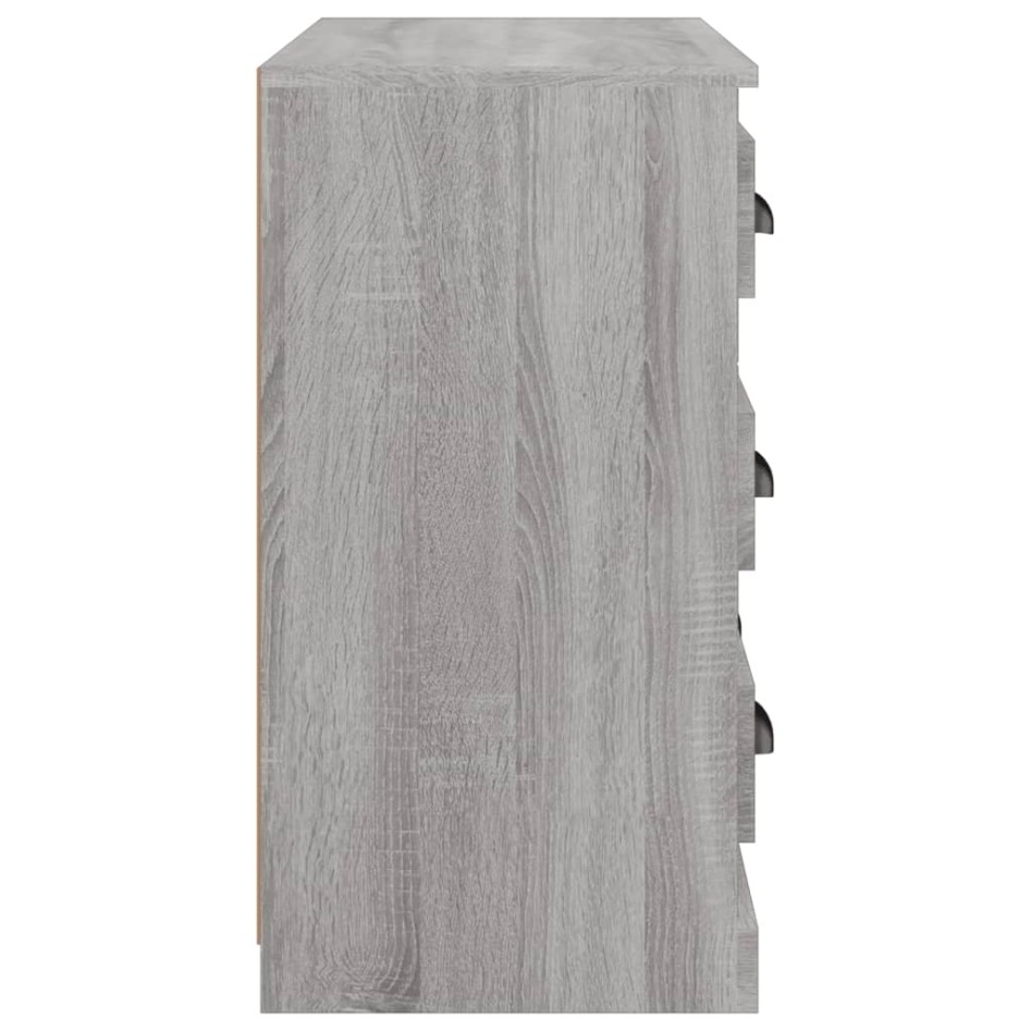 Aparador de madera contrachapada gris Sonoma 70x35,5x67,5