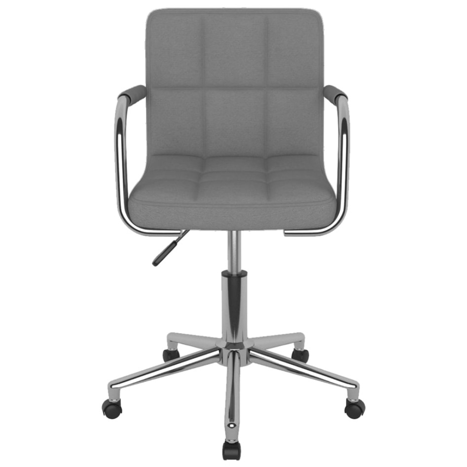 Silla de oficina giratoria de tela gris