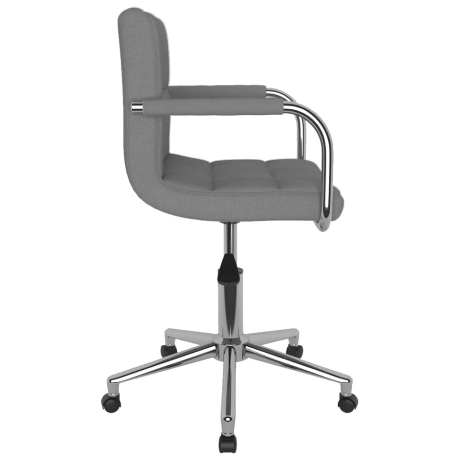 Silla de oficina giratoria de tela gris