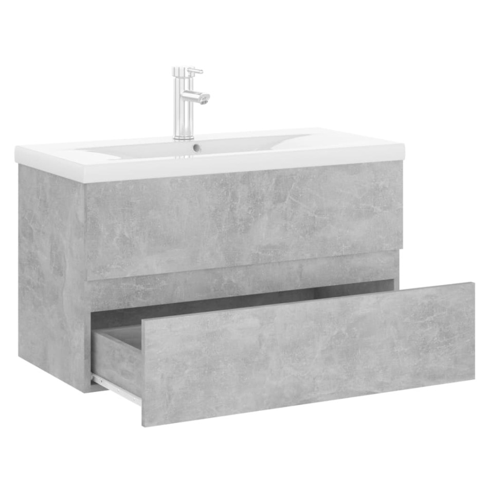 Mueble con lavabo madera de ingeniería gris
