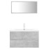Juego de muebles de baño madera de ingeniería gris