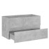 Juego de muebles de baño madera de ingeniería gris