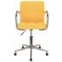 Silla de oficina giratoria de tela amarilla