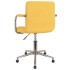 Silla de oficina giratoria de tela amarilla