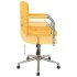 Silla de oficina giratoria de tela amarilla