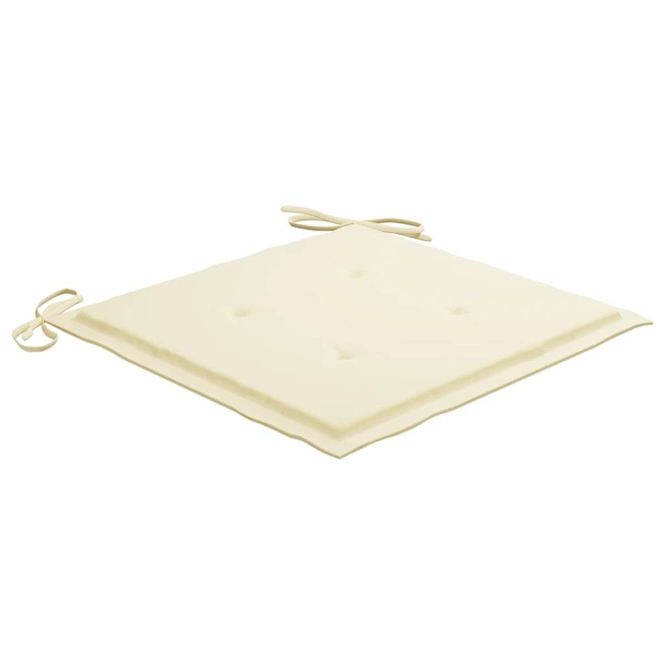 Sillas de jardín 8 uds madera maciza de teca con cojines