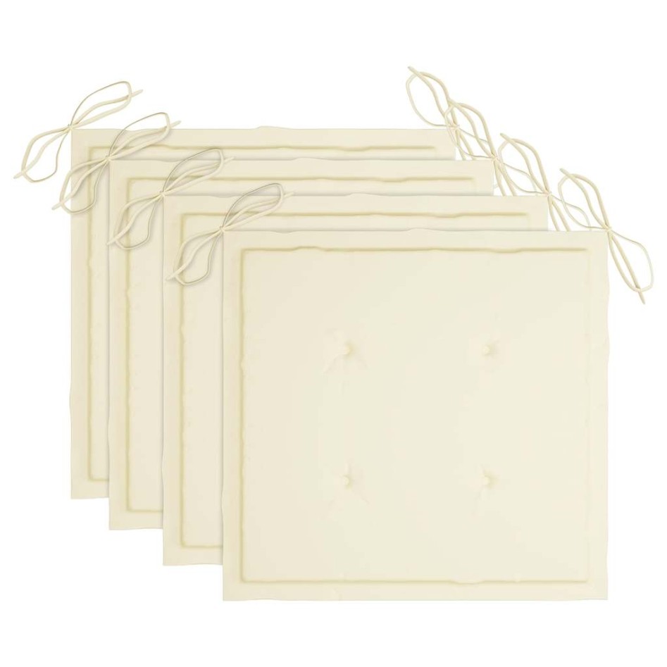 Sillas de jardín apilables 4 uds madera maciza teca con