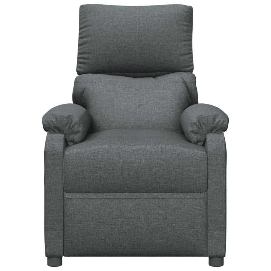 Sillón reclinable eléctrico de tela gris