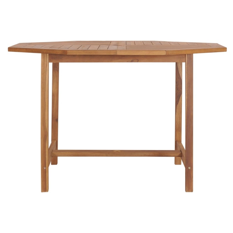 Mesa de comedor de jardín madera maciza de teca 110x110x75