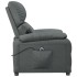 Sillón reclinable eléctrico de tela gris