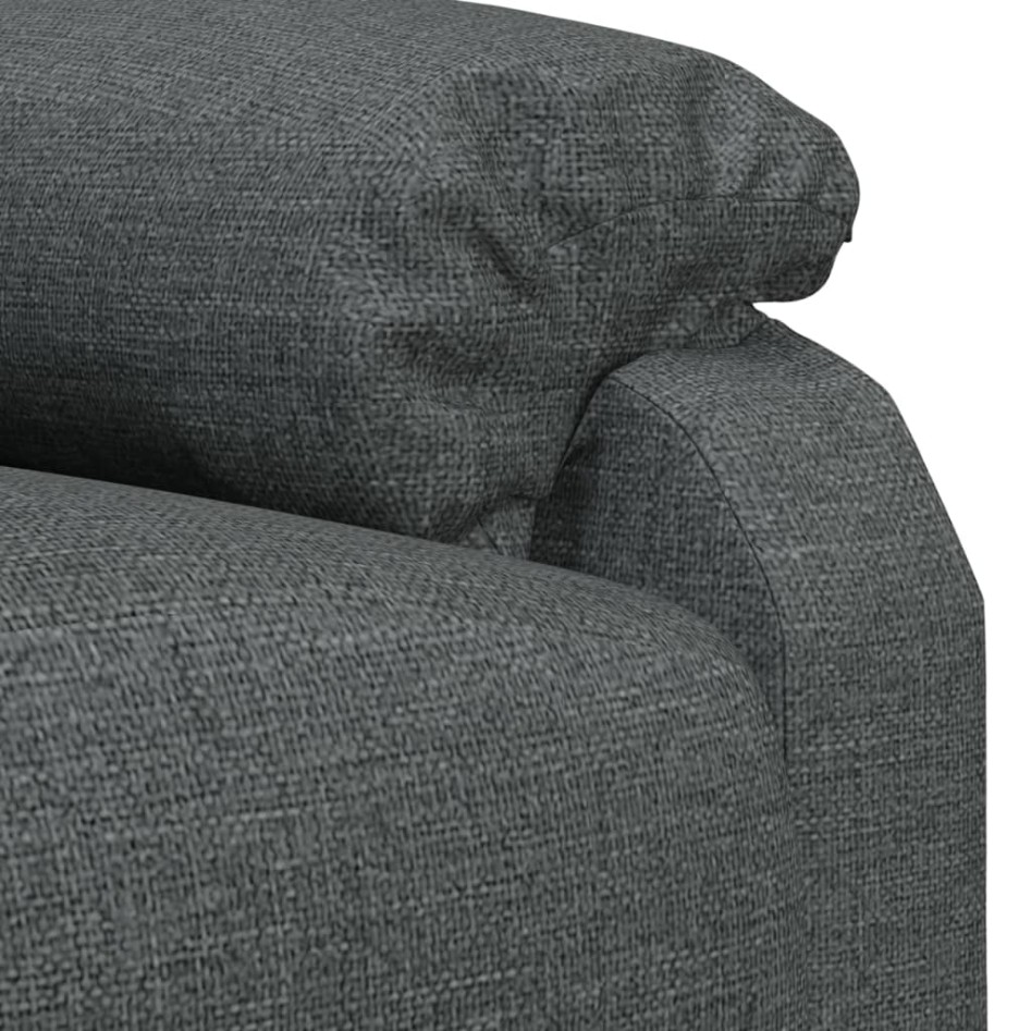 Sillón reclinable eléctrico de tela gris