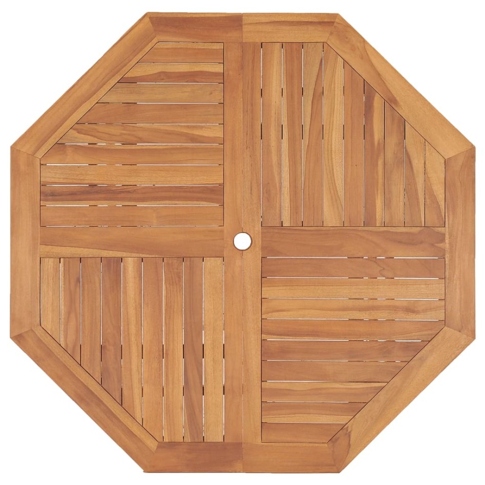 Mesa de comedor de jardín madera maciza de teca 110x110x75