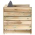Muebles de jardín 2 piezas con cojines madera impregnada