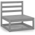 Muebles de jardín 8 piezas gris madera de pino