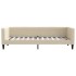 Sofá cama sin colchón tela crema 80x200