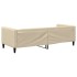 Sofá cama sin colchón tela crema 80x200