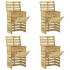 Compostadores de láminas 4 uds madera de pino 80x50x100