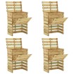 Compostadores de láminas 4 uds madera de pino 80x50x100 cm