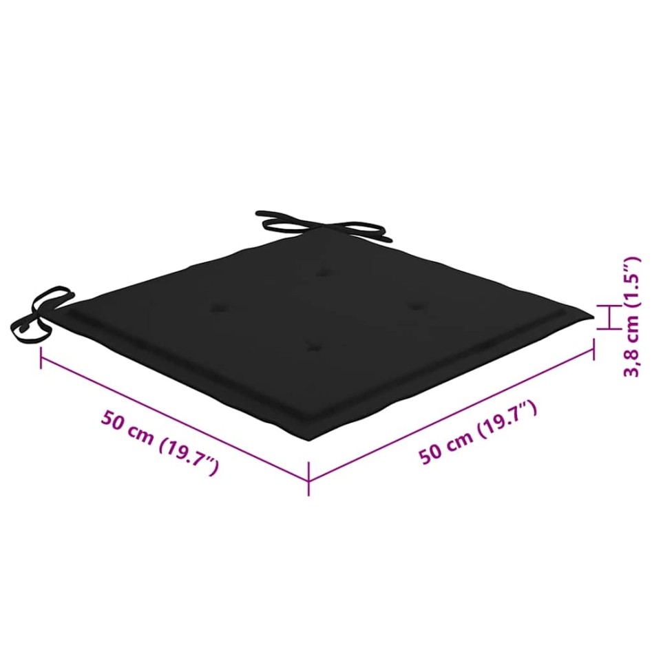 Sillas de jardín con cojines 8 uds madera maciza de