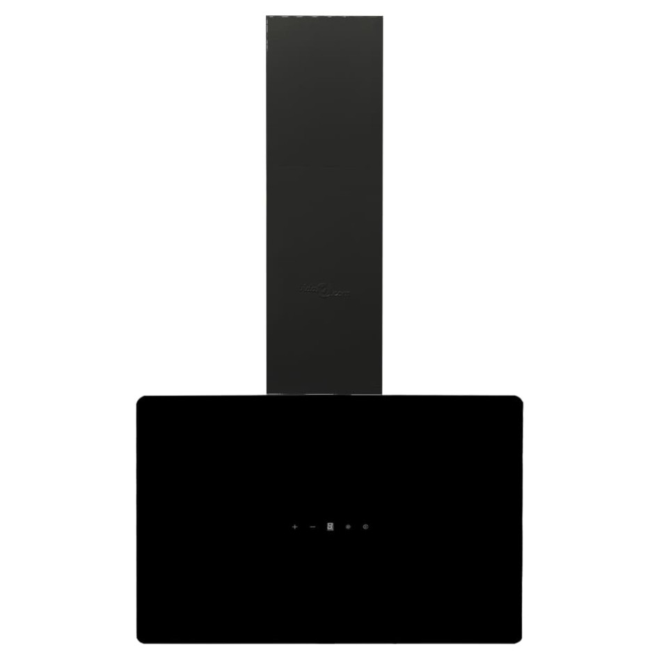 Campana extractora de pared acero vidrio templado negro 60