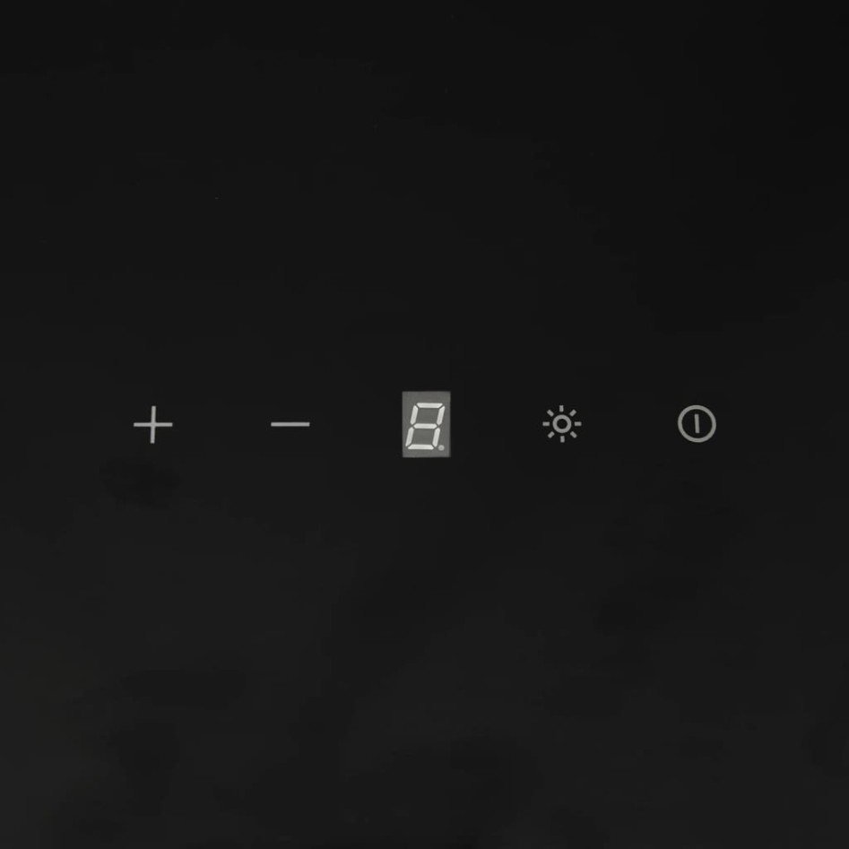 Campana extractora de pared acero vidrio templado negro 60