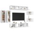 Set de mueble para TV de 8 piezas madera de ingeniería