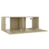 Set muebles de salón TV 3 pzas madera ingeniería roble