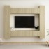 Set de muebles salón TV 8 pzas madera ingeniería roble