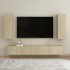 Set de muebles salón TV 4 pzas madera ingeniería roble