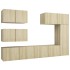 Set de muebles salón TV 6 pzas madera ingeniería roble