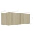 Muebles de pared de TV 8 pzas aglomerado color roble