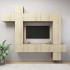 Set muebles de salón TV 9 piezas madera ingeniería roble