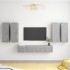 Set muebles de salón TV 6 pzas madera ingeniería gris
