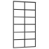 Puerta corredera con herrajes ESG vidrio y aluminio 102x205