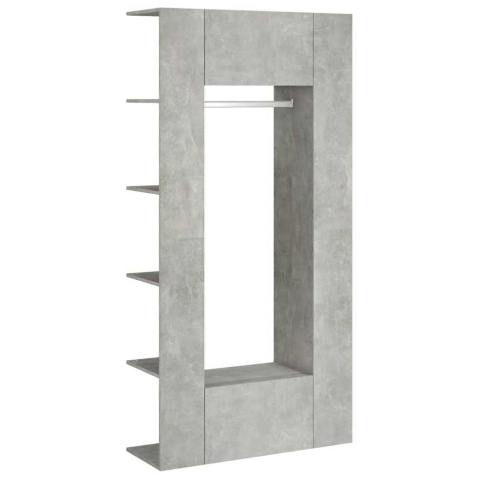 Muebles de recibidor 2 uds madera contrachapada gris