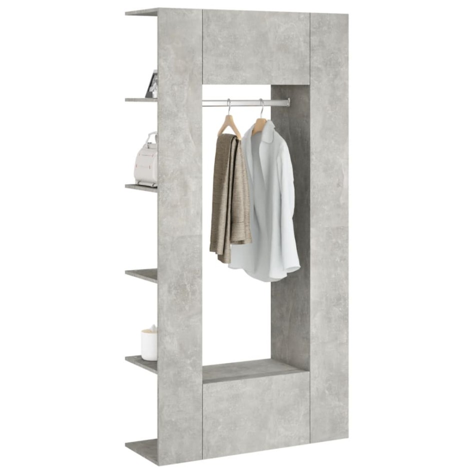Muebles de recibidor 2 uds madera contrachapada gris