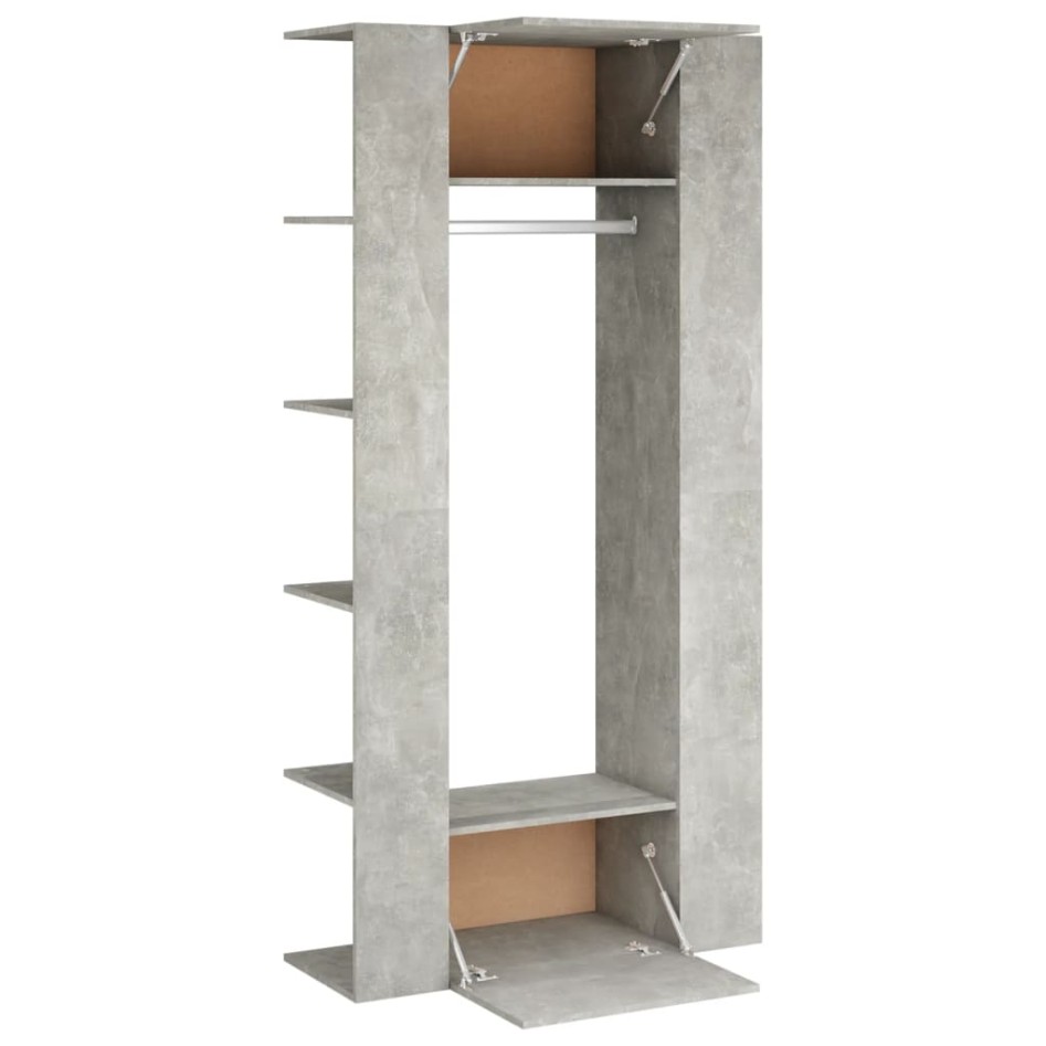 Muebles de recibidor 2 uds madera contrachapada gris