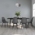 Sillas de comedor 6 unidades gris