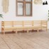 Juego de muebles de jardín 4 piezas madera maciza de