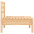 Juego de muebles de jardín 6 piezas madera maciza de