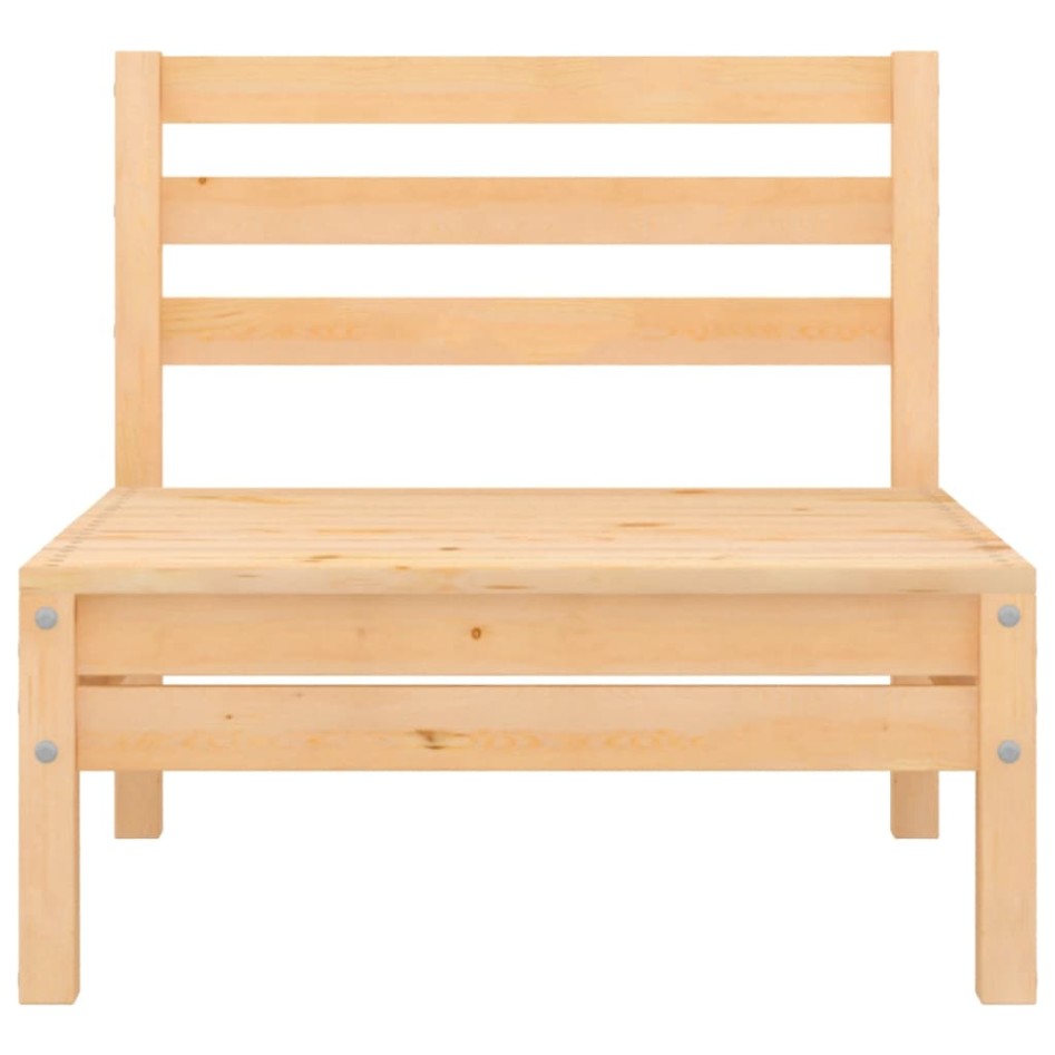 Juego de muebles de jardín 6 piezas madera maciza de