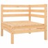 Juego de muebles de jardín 3 piezas madera maciza de