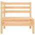 Juego de muebles de jardín 3 piezas madera maciza de