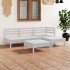 Juego de muebles de jardín 5 piezas madera maciza pino