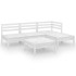 Juego de muebles de jardín 5 piezas madera maciza pino