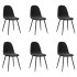 Silla de comedor 6 unidades terciopelo